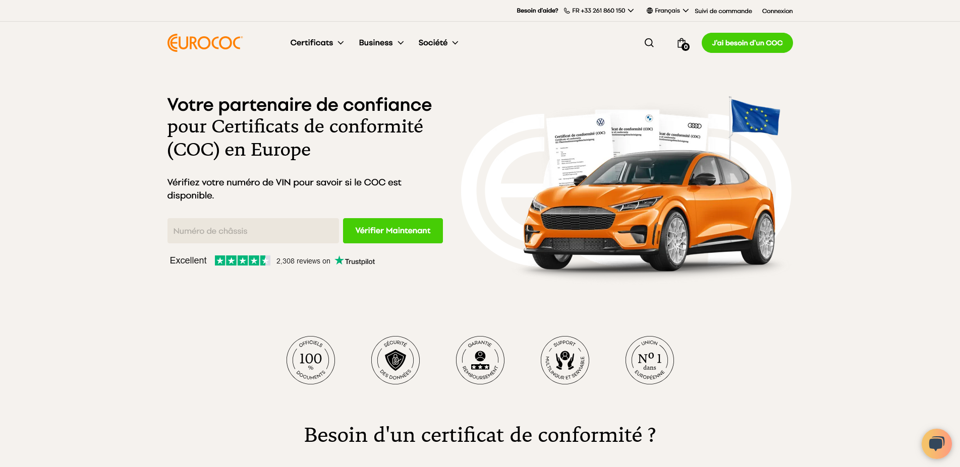 Ordinare un Certificato di Conformità Online